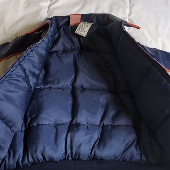 NFL New England Patriots Kids Medium (5-6) Faux Leather Sports Jacket Football - Picture 10 of 10